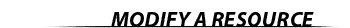 Modify a Resource